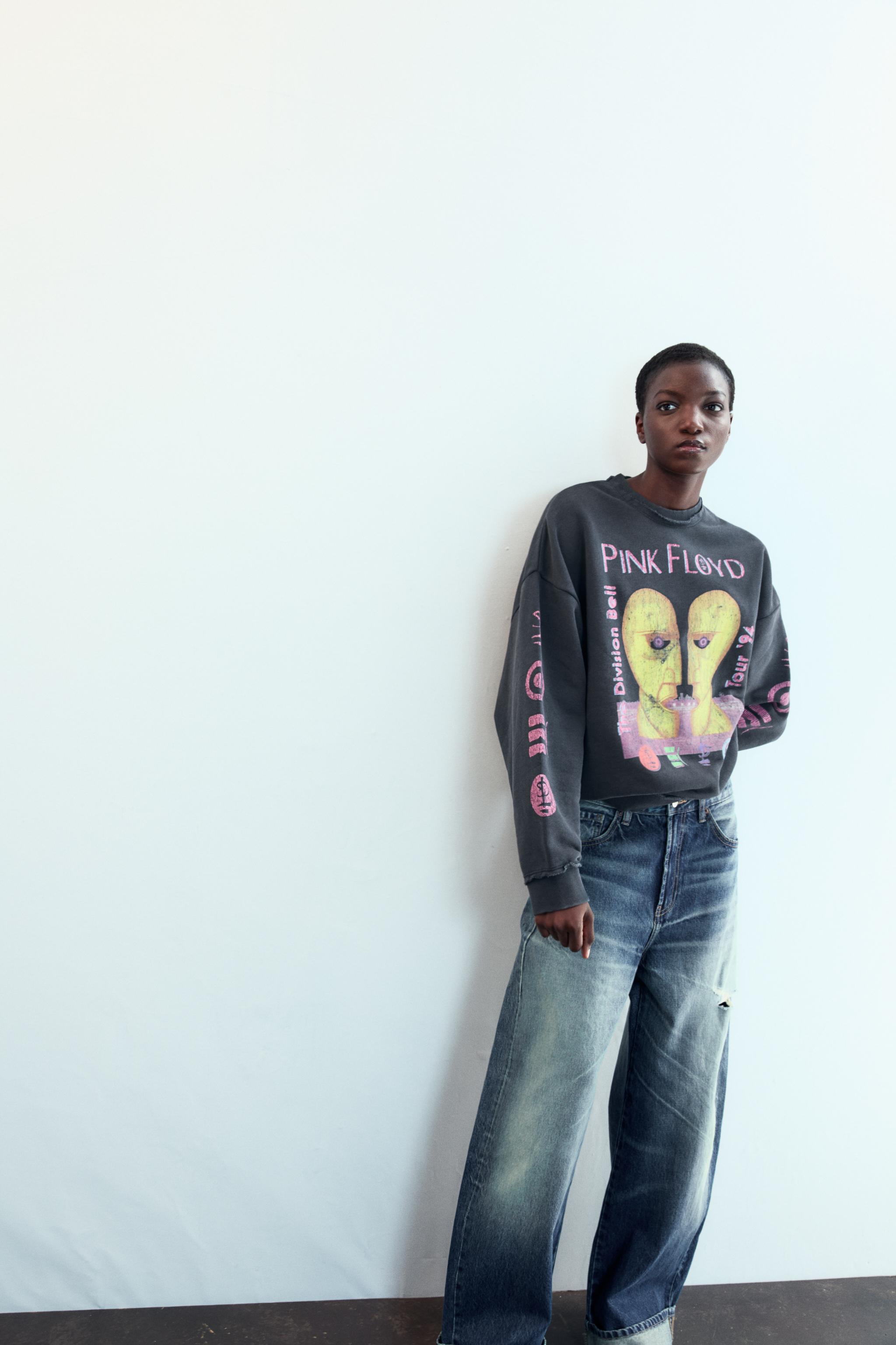 SWEAT EFFET DÉLAVÉ PINK FLOYD©